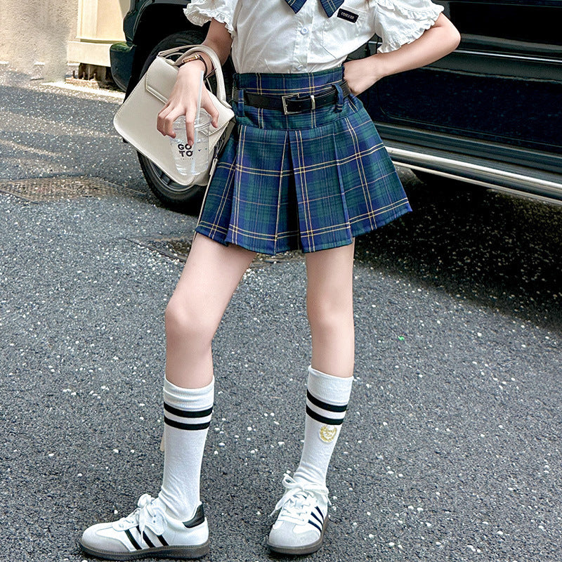 Children's Western Style Preppy Summer Clothing Short Sleeve Children's Suit