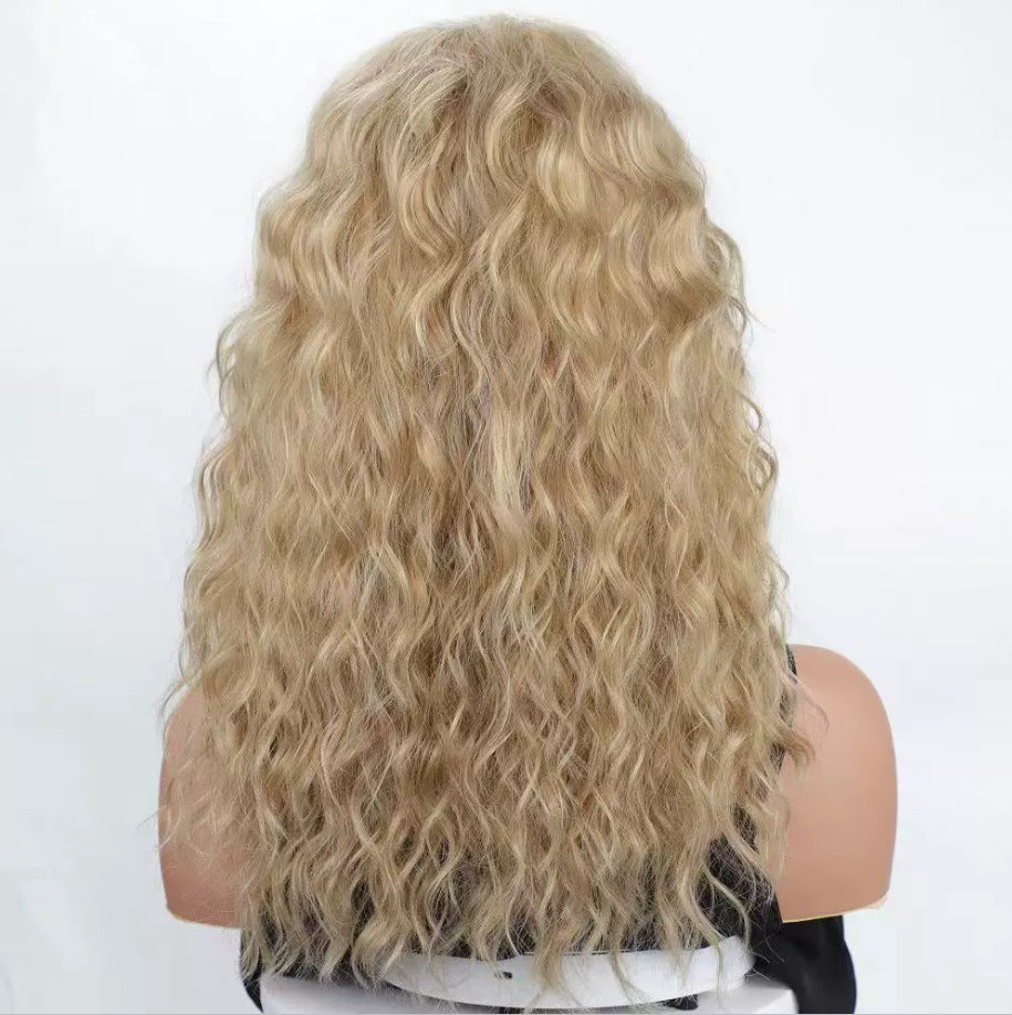 Bangs Female Water Ripple Curly Hair Wig Long Curls