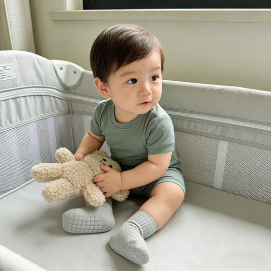 Children's Sunken Stripe Thin Candy Home Wear Short Sleeve Shorts Two-piece Children's Suit