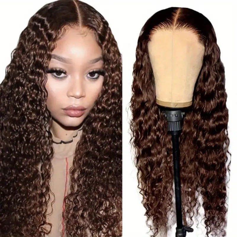 Women's Small Roll Wound Tube Curly Front Lace Wig Long Curls