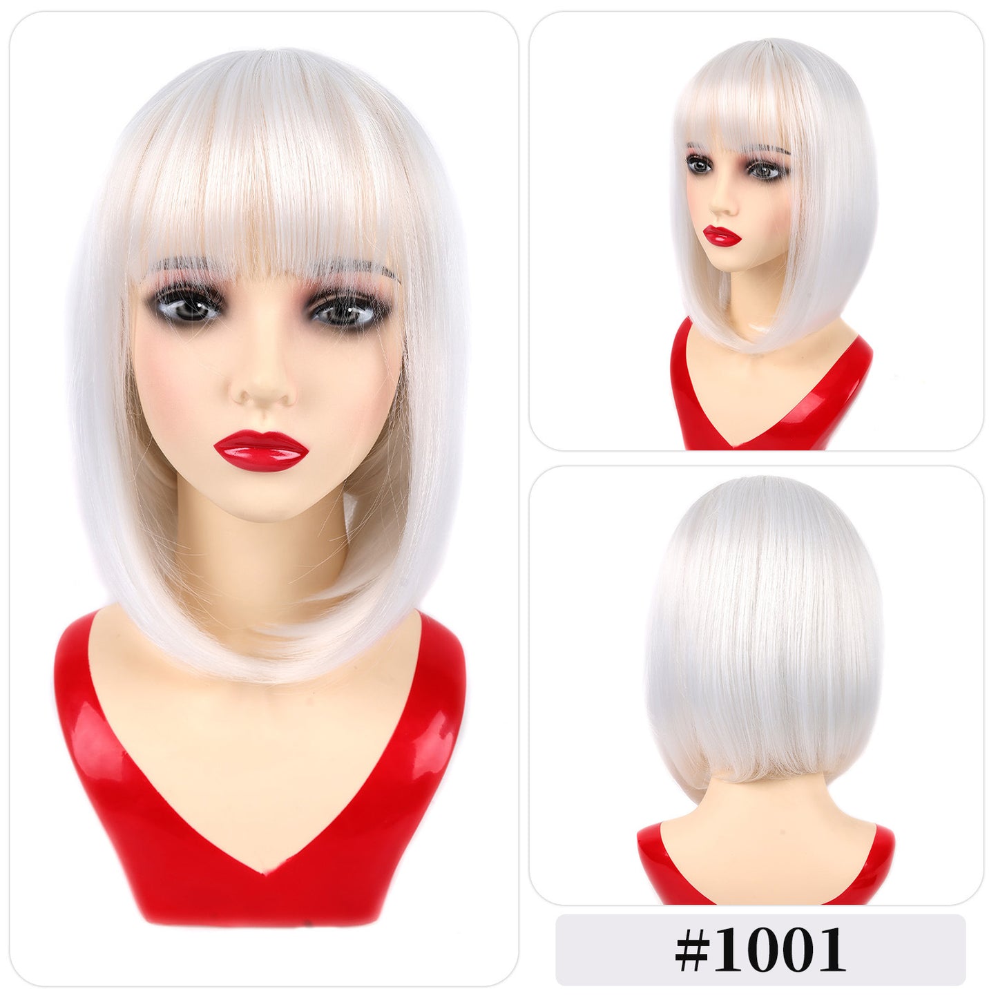 Whole Female Collarbone Length Haircut Wave Wig Short Straight Hair