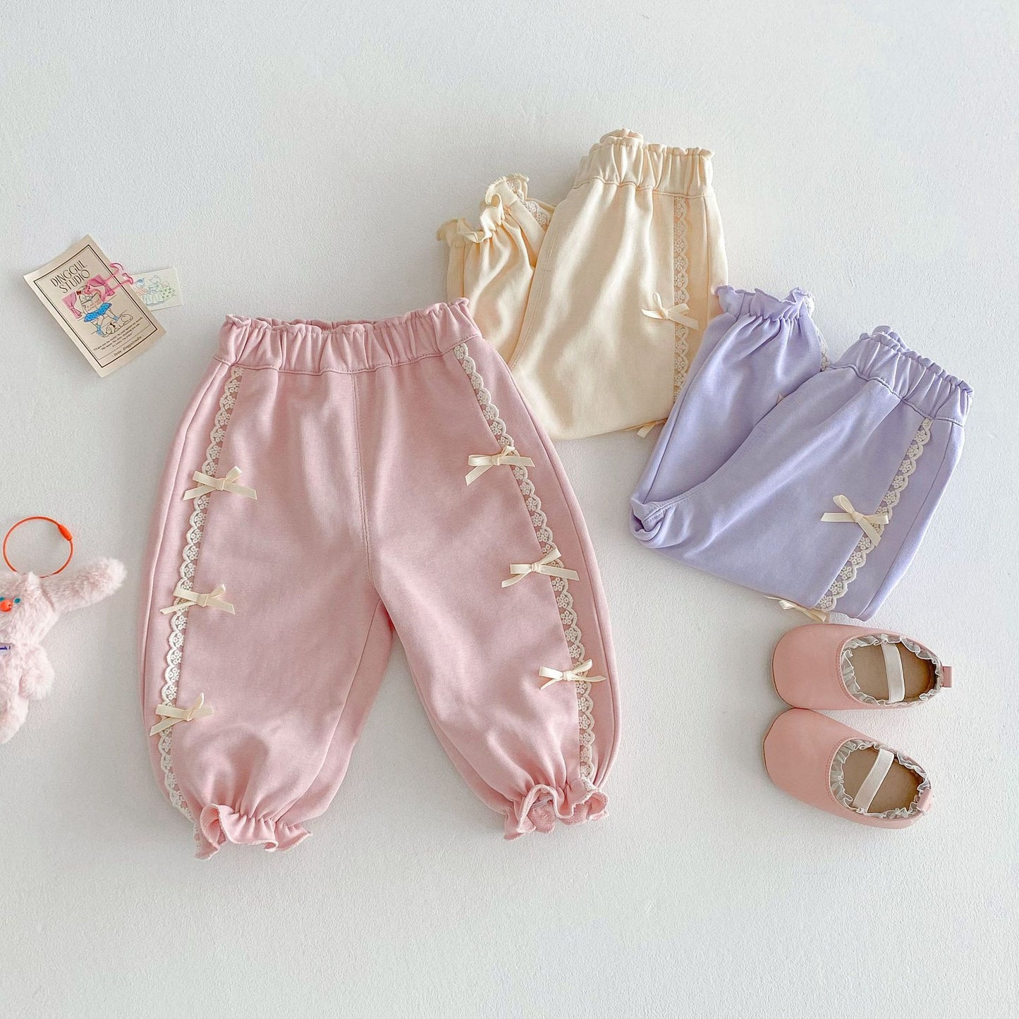 Children's Bloomers Small Left Right Spring Clothes Bow Children's Pants