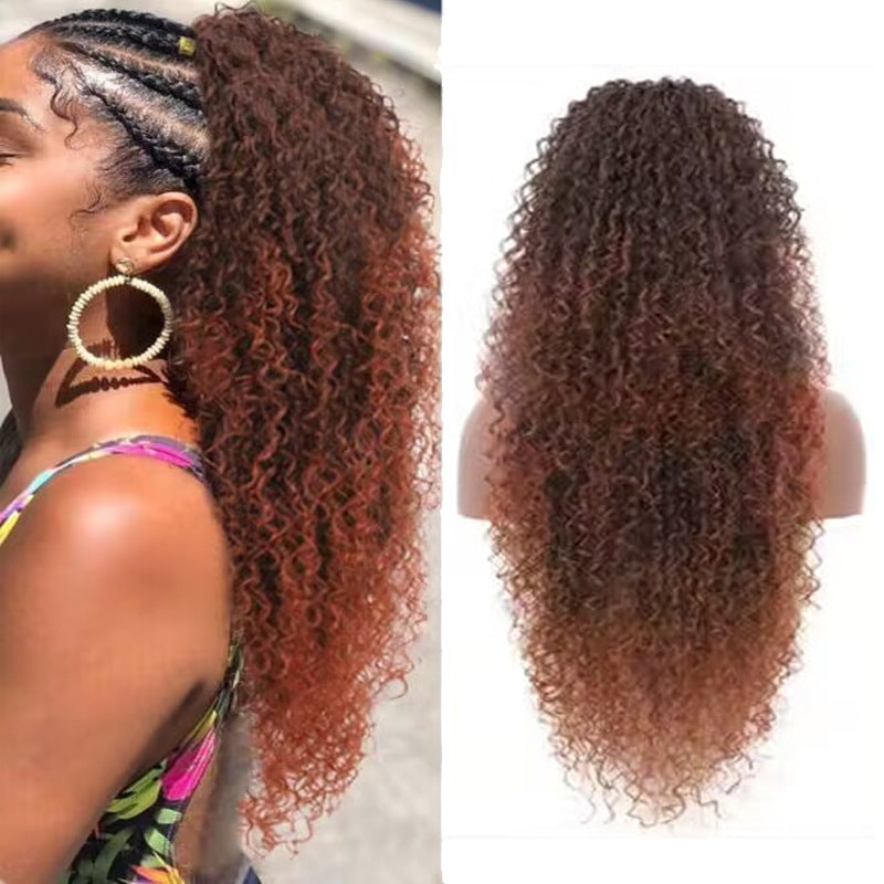 Curly Hair African Small Roll Drawstring Inch Wig Ponytail