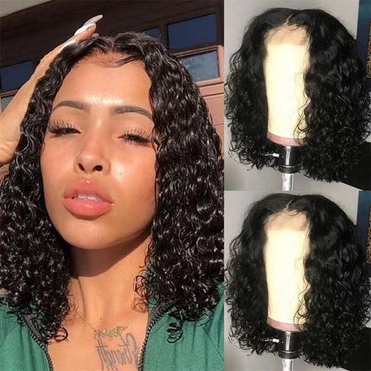Fashion Head Cover Small Volume Afro Black Fluffy Synthetic Wig Short Curly Hair