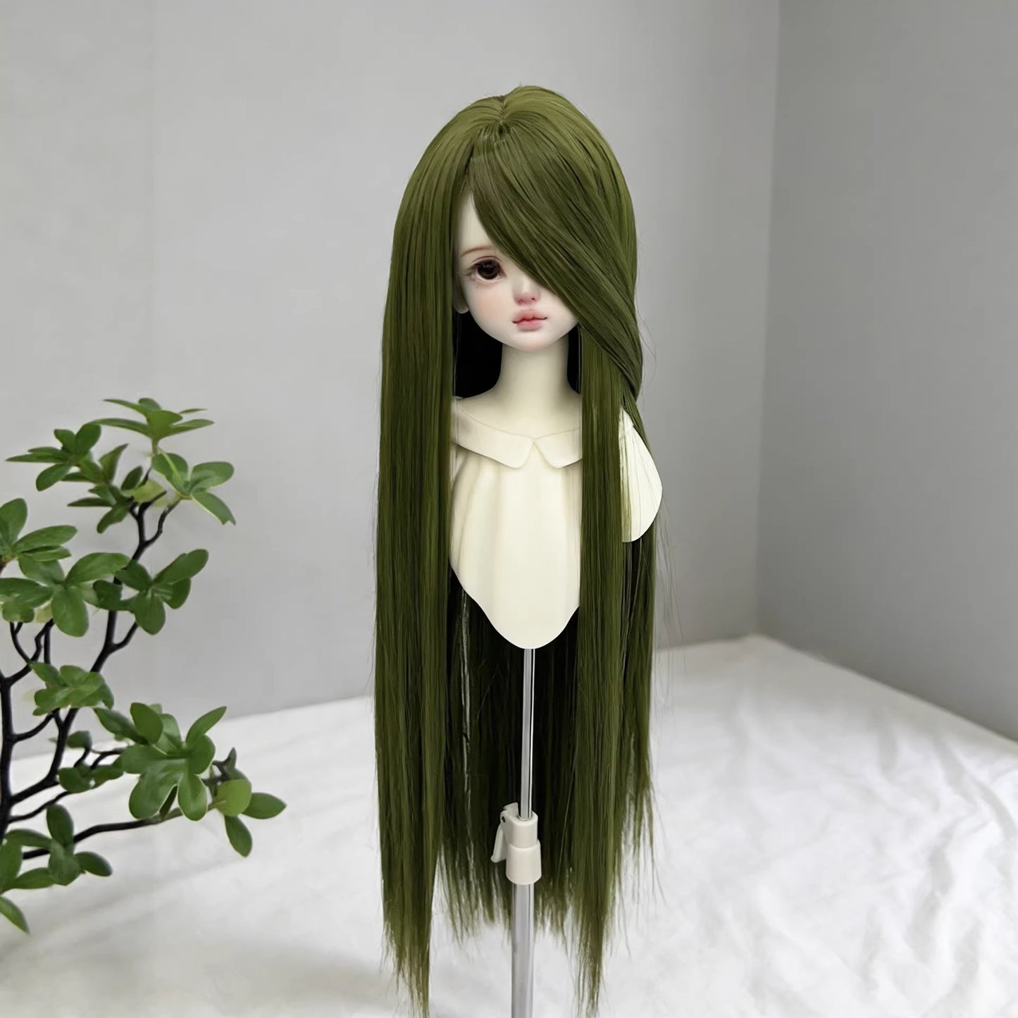 Doll Points Soft Silk Hair Cover Bangs Rough Long Straight Wig
