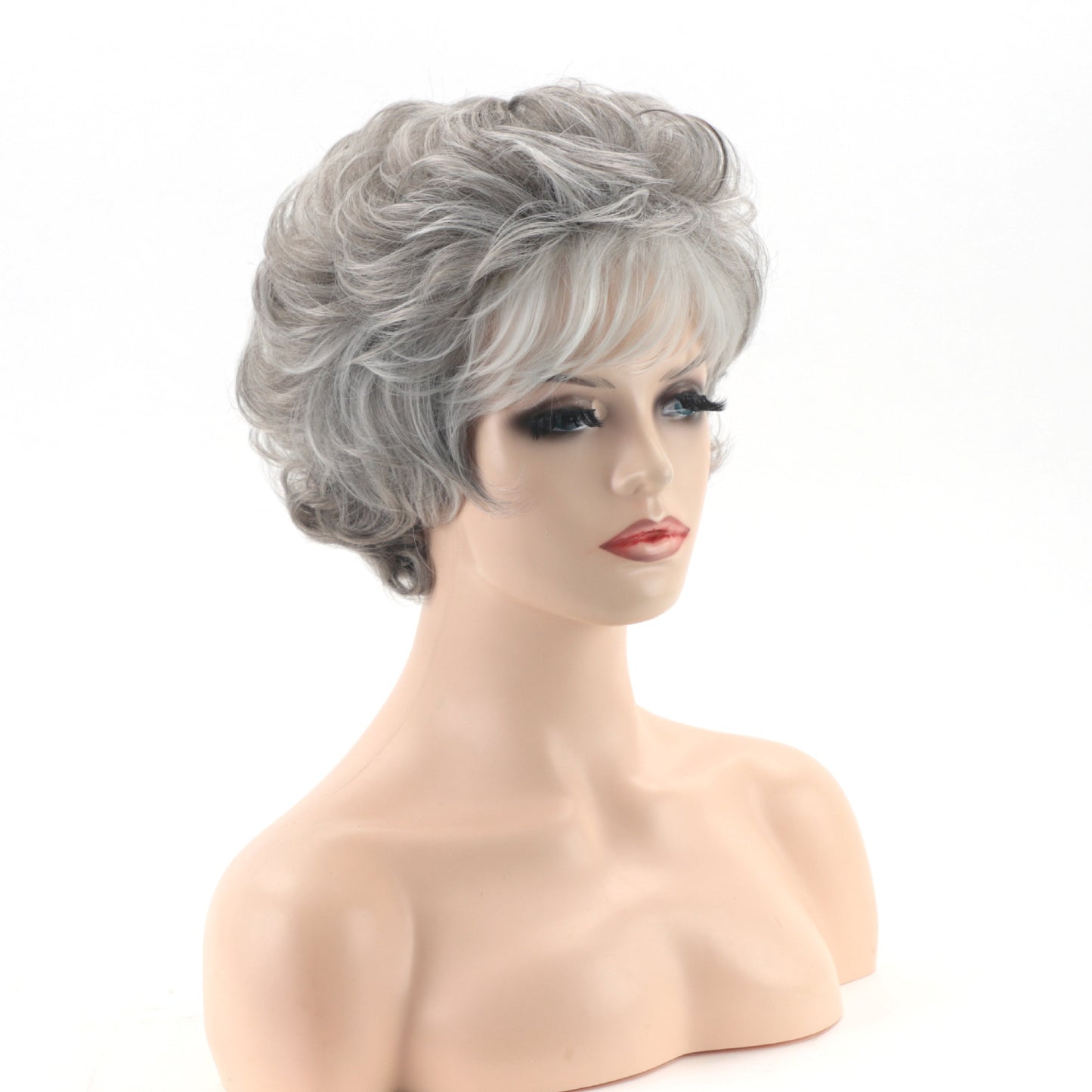 Women's Chemical Fiber High Temperature Head Cover Wig Short Curly Hair