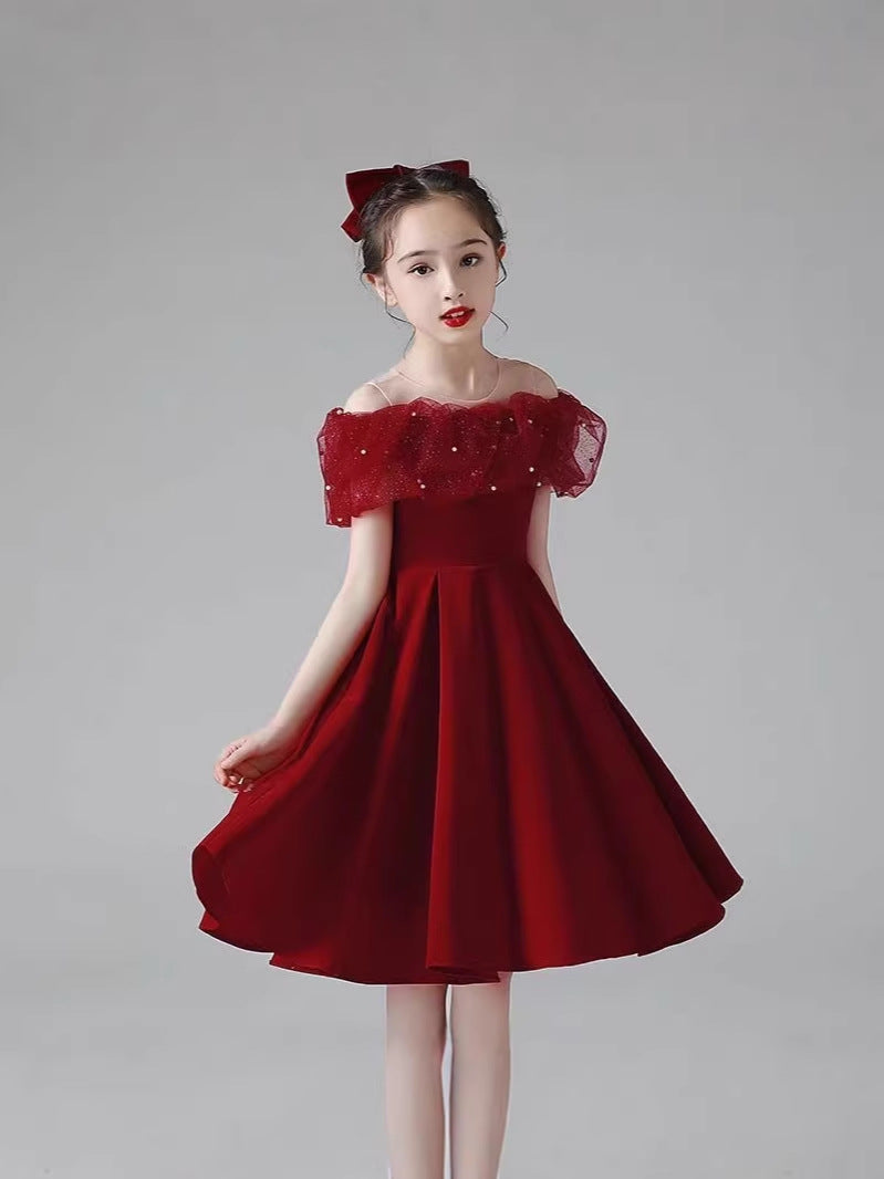 Children's Fashionable Princess Wedding Birthday Host Pettiskirt Children's Dress