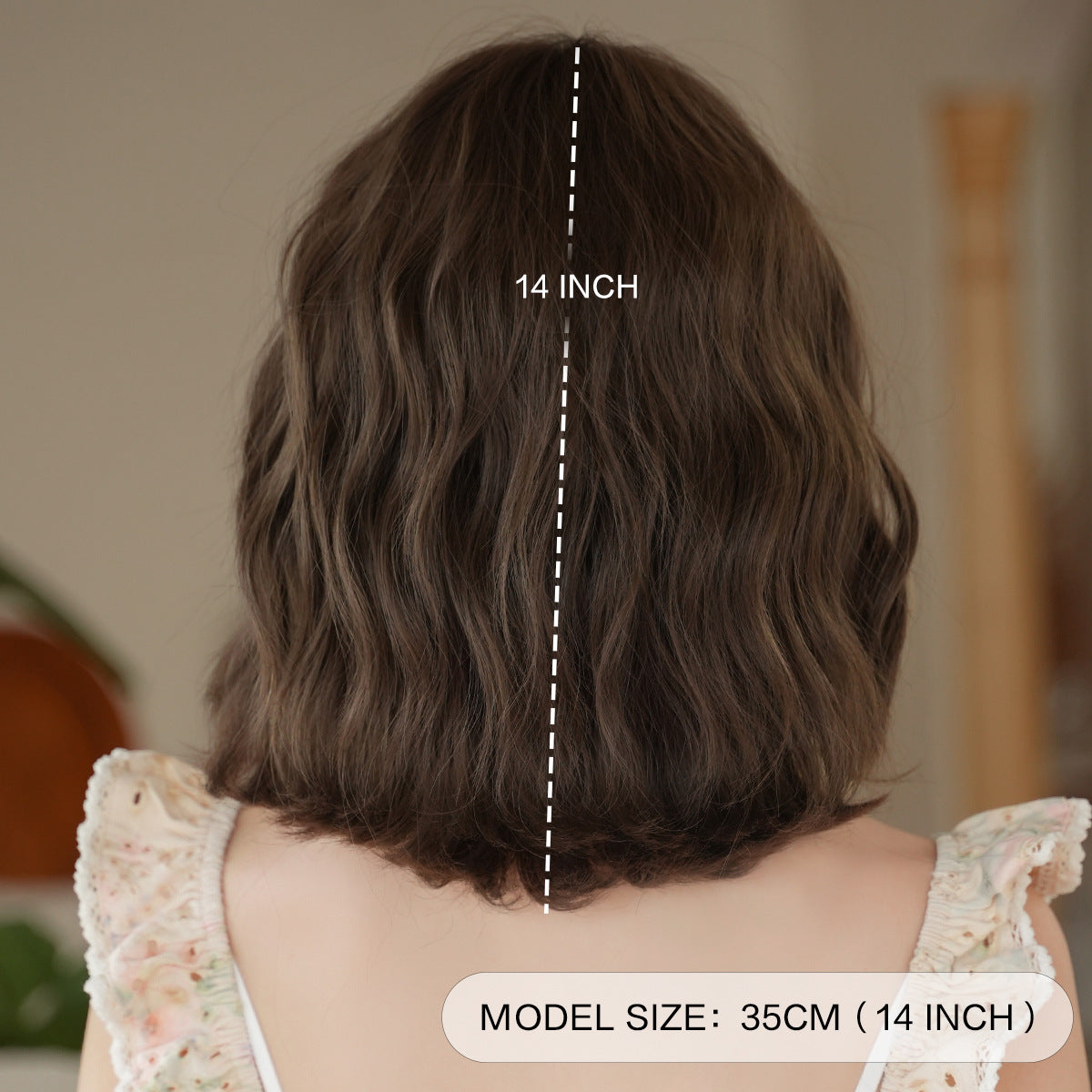 Women's Egg Roll Water Ripple Bangs Artificial Natural Fluffy Wig Short Curly Hair