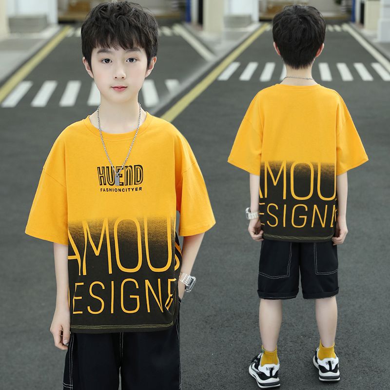 Children's Summer Set Trendy Handsome Fashionable Clothing Short-sleeved Children's Suit