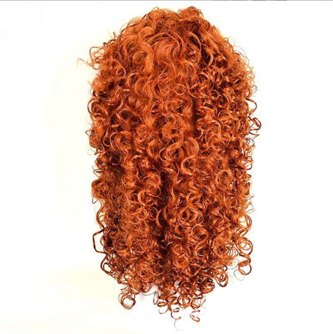 Brave Legend Merida Princess Anime Long Curly Cos Wig