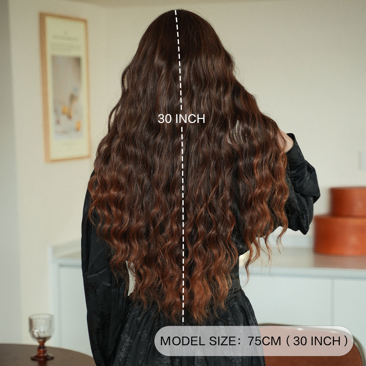Water Wave Curly Hair Wavy Female Fiber Wig Long Curls