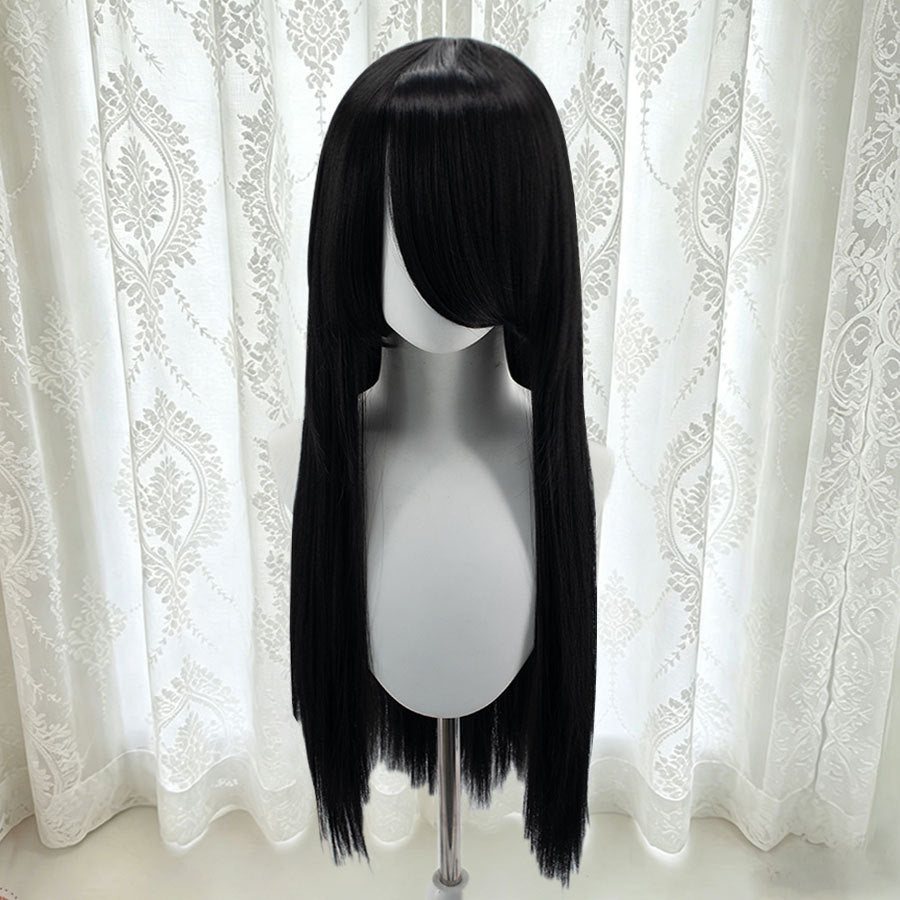 Universal Bangs Long Straight Fiber Rose Net Cos Wig