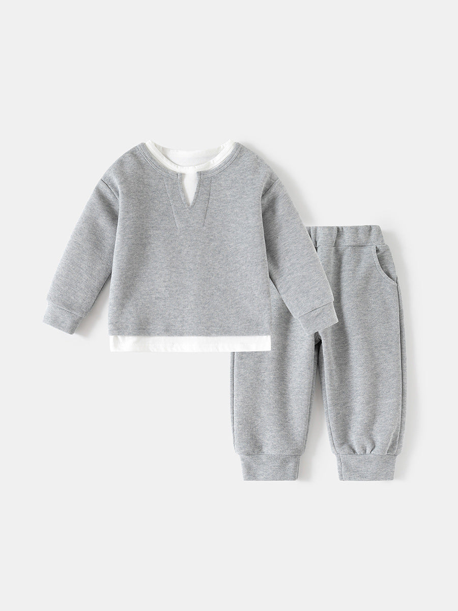 Children's Spring Two-piece Sweaters Long Pants Clothing Children's Suit