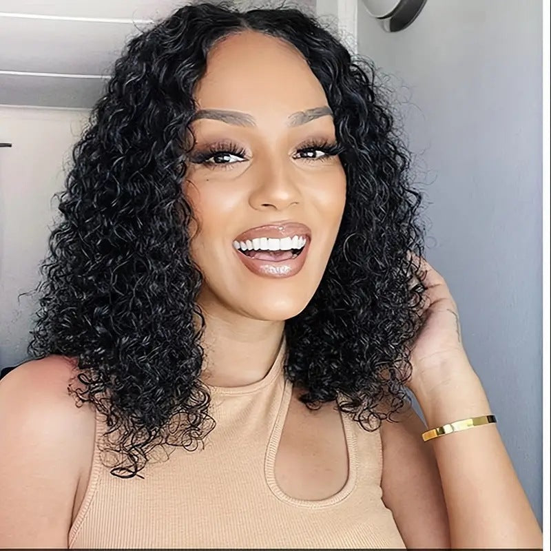 Front Lace Small Female Hood Fluffy Wig Short Curly Hair