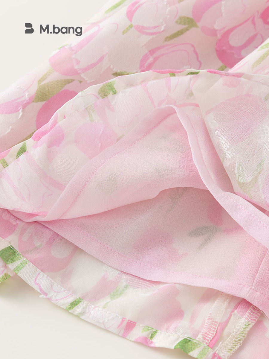 Children's Clothing Princess Summer Pink Floral Little Children's Dress