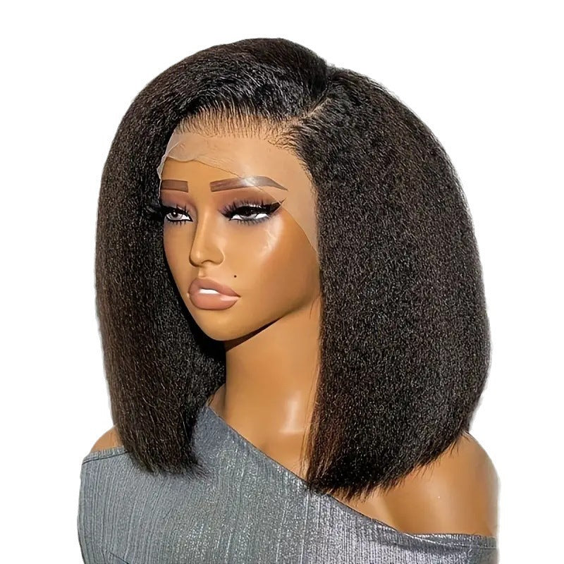 Women's Front Lace Small Fiber Chemical Fashion Full Wig Short Curly Hair