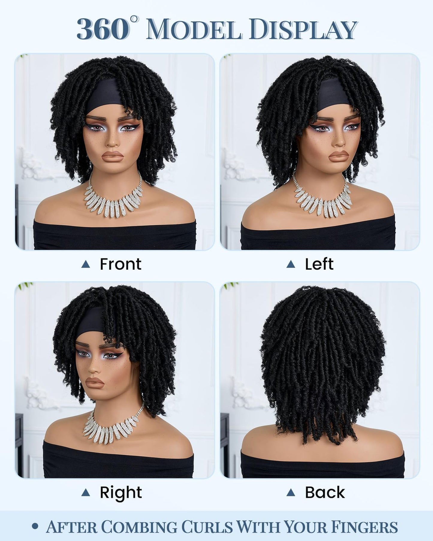 Women's Wigs With Small Curly Hair Tube Curved Hollow Curler Ice Wig Long Curls