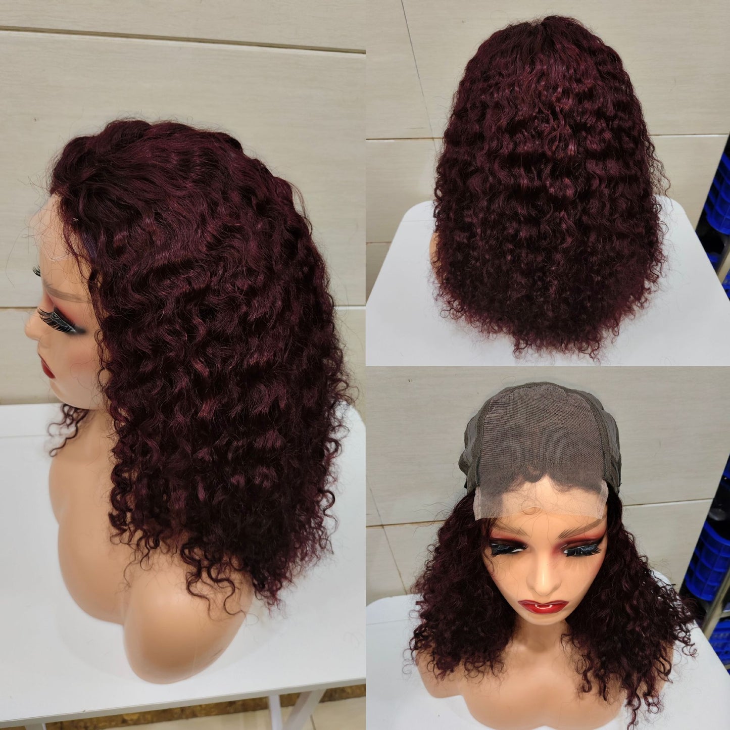 Double Drawn Human Lace Curly Density Real Hair Wig