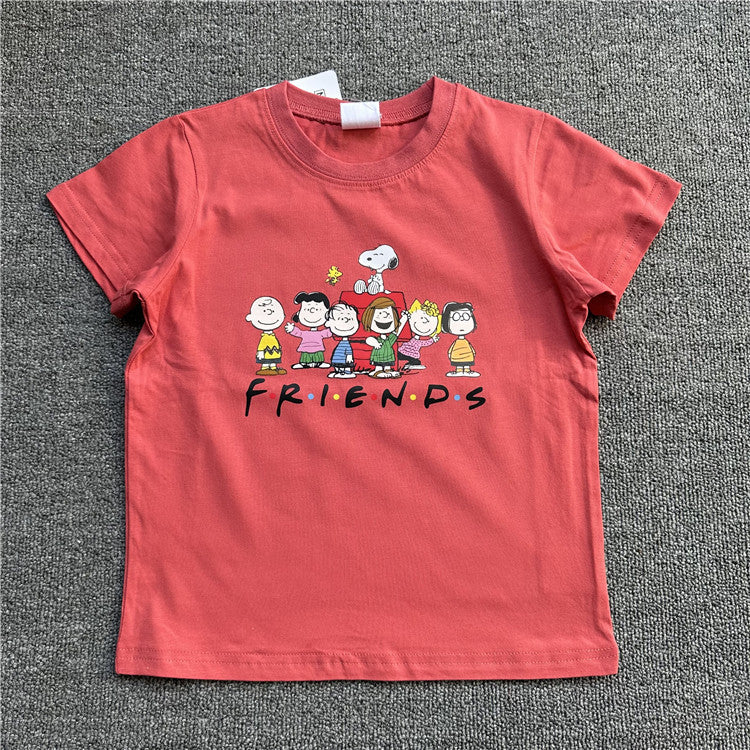 Attractive Children's Cartoon Summer Short-sleeved Clothing Children's T-shirt