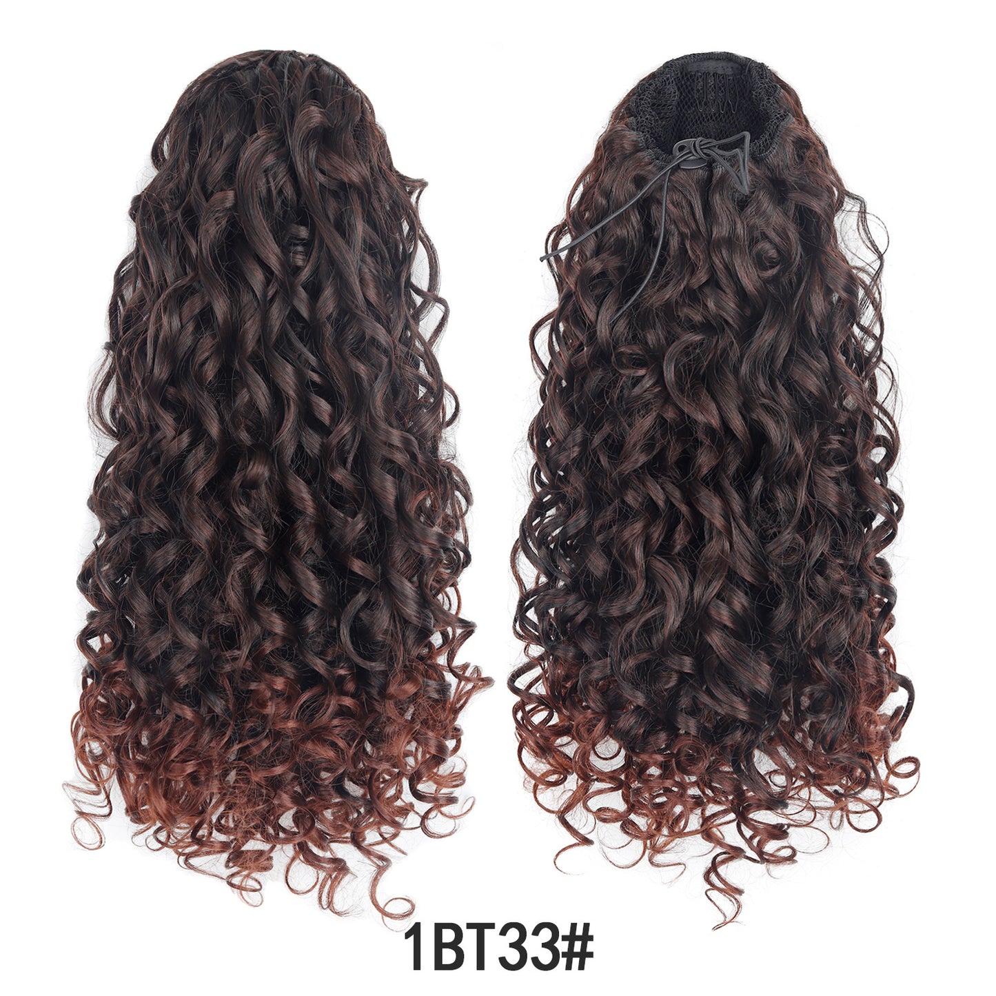 Mid-length Curly Hair Spring Roll Roman Retro Wig Ponytail