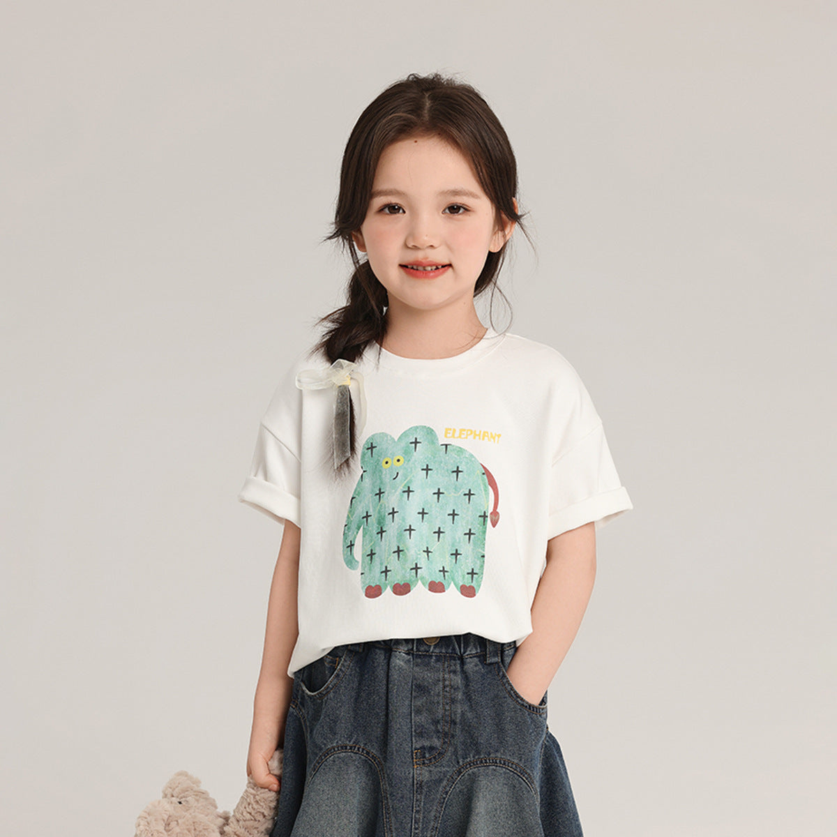 Children's Summer Cartoon Printed Korean Style Loose Short Children's T-shirt