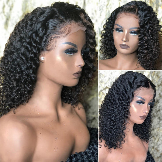 Fashion Hot Curly Hair Bangs Female Red Brown Wig Long Curls