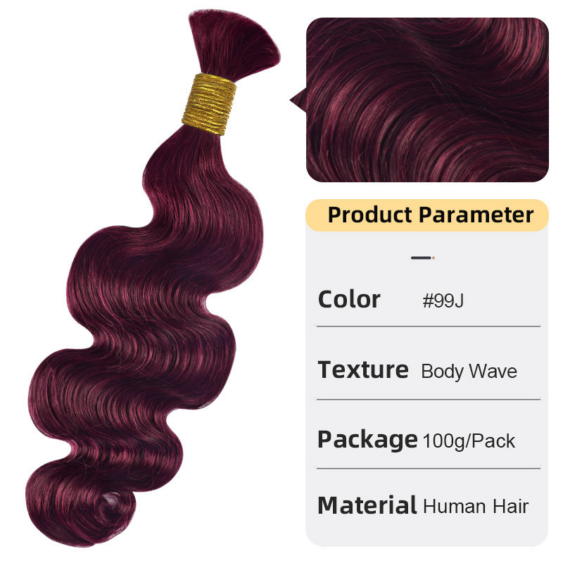 Attractive Innovative Human Bulk Band Wigs Real Hair Wig