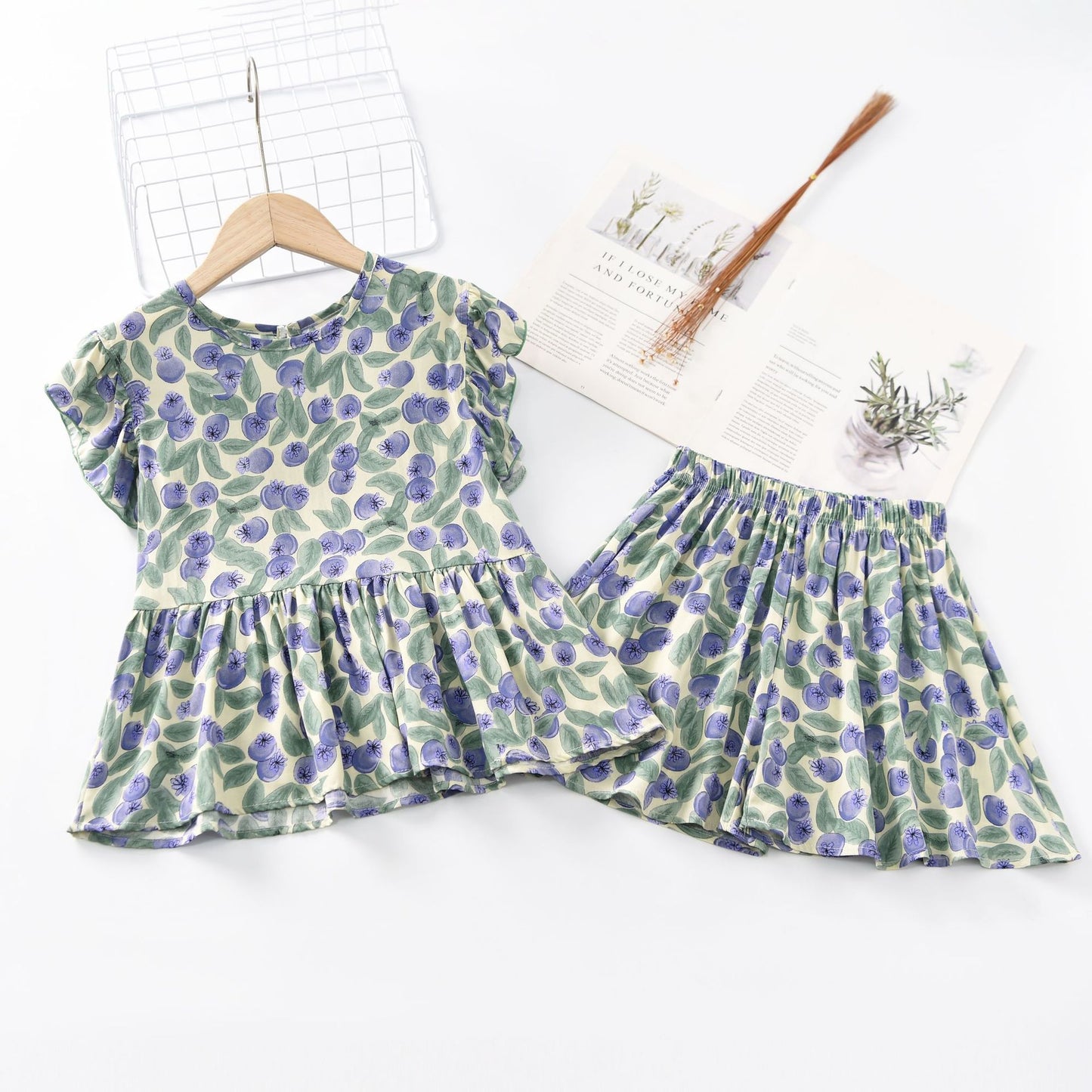 Children's Cool Summer Vest Shorts Poplin Pajamas Artificial Cotton Children's Suit