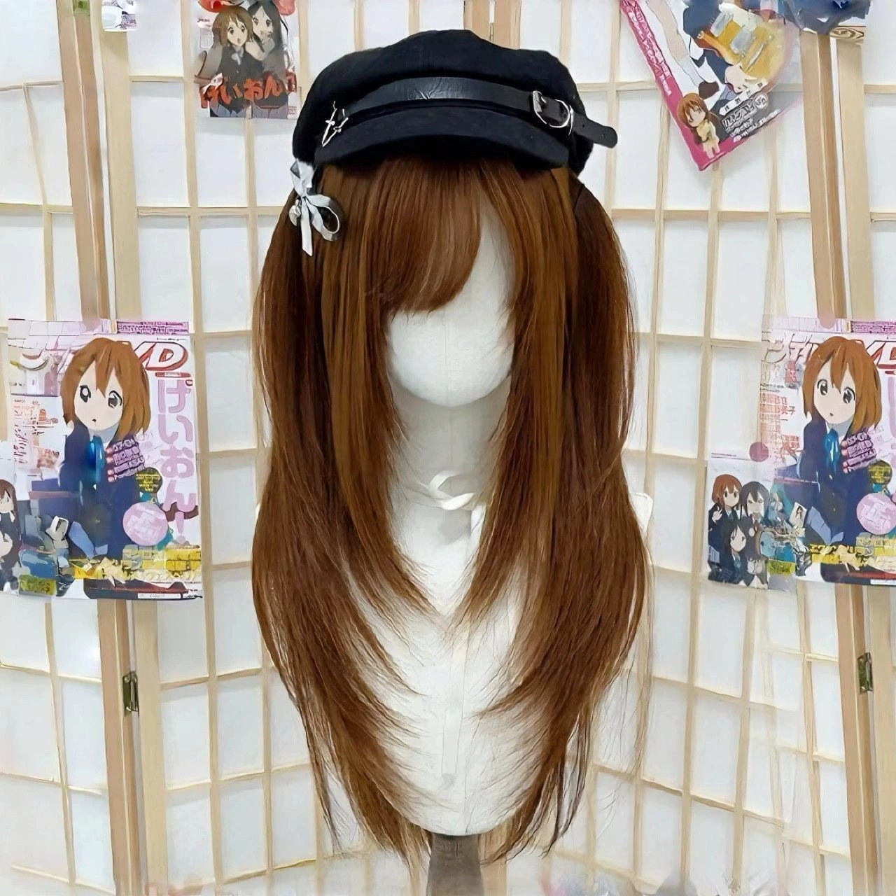 Natural Hair Air Bangs Artificial Female Long Straight Wig