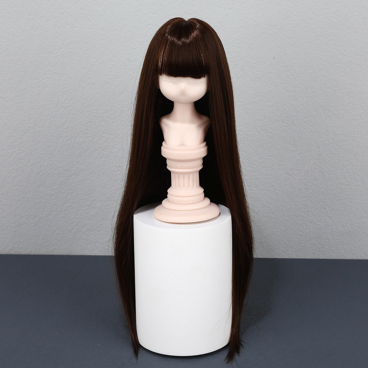 Queen Doll Basic Straight Bangs Rough Long Hair Split Cos Wig