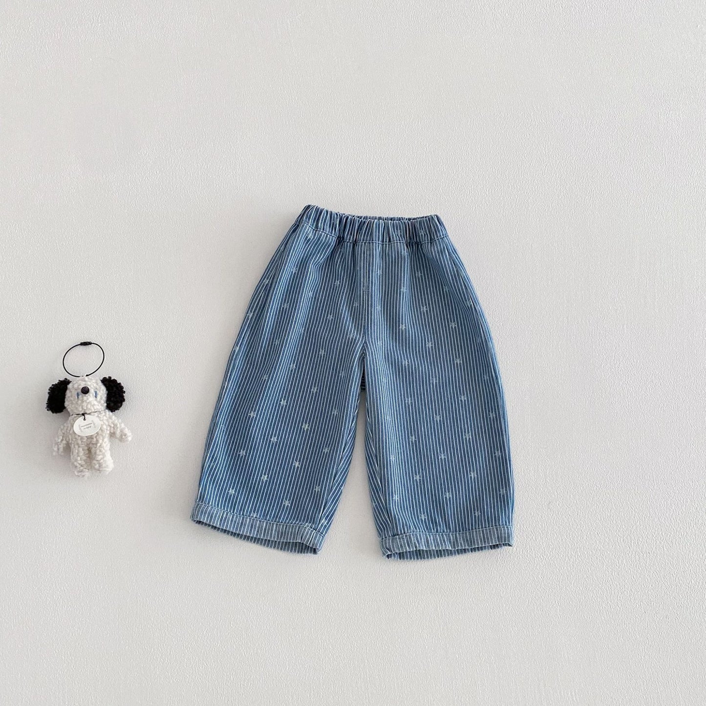 Children's Cartoon Jeans Spring Foreign Style Full Printing Children's Pants