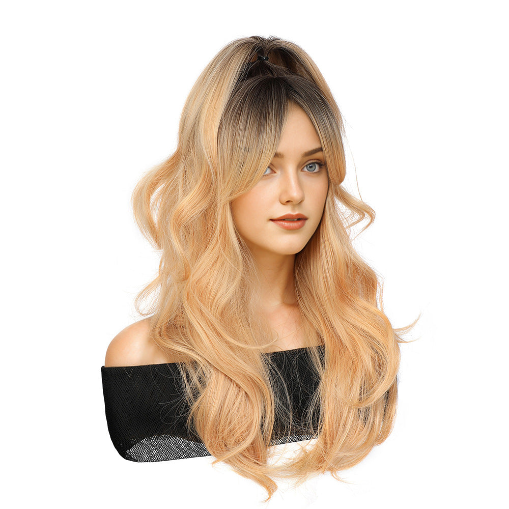 Women's Hair Fashion Big Wave Curly Simulation Wig Long Curls