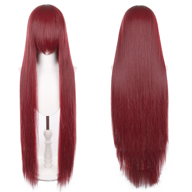 Mao Style Universal Scalp Head Long Bangs Cos Wig