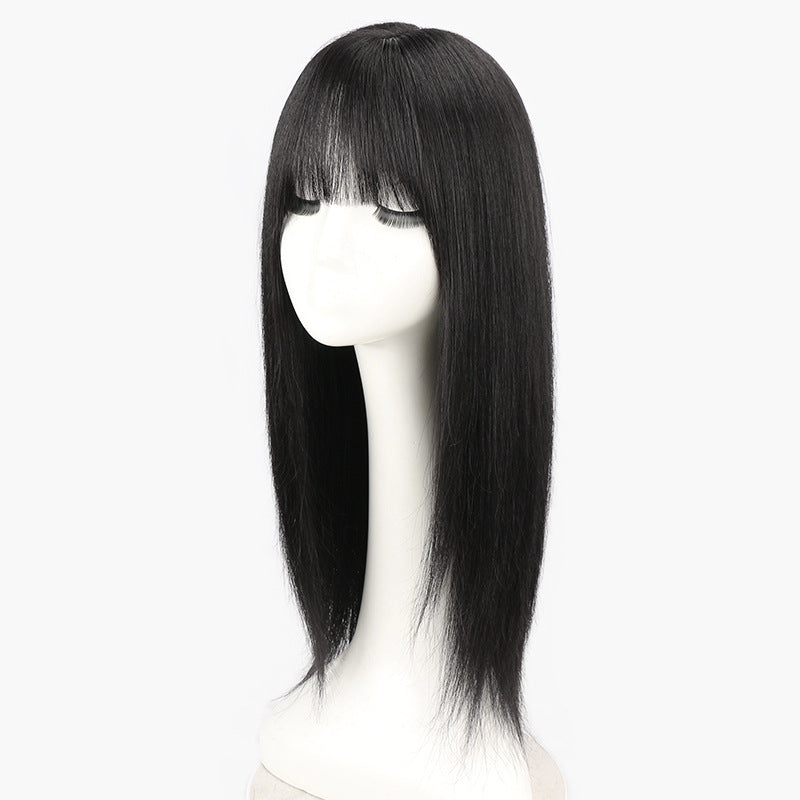 Women's Length Haircut Breathable Full Human Delivery Needle Seamless Can Tie Long Straight Wig