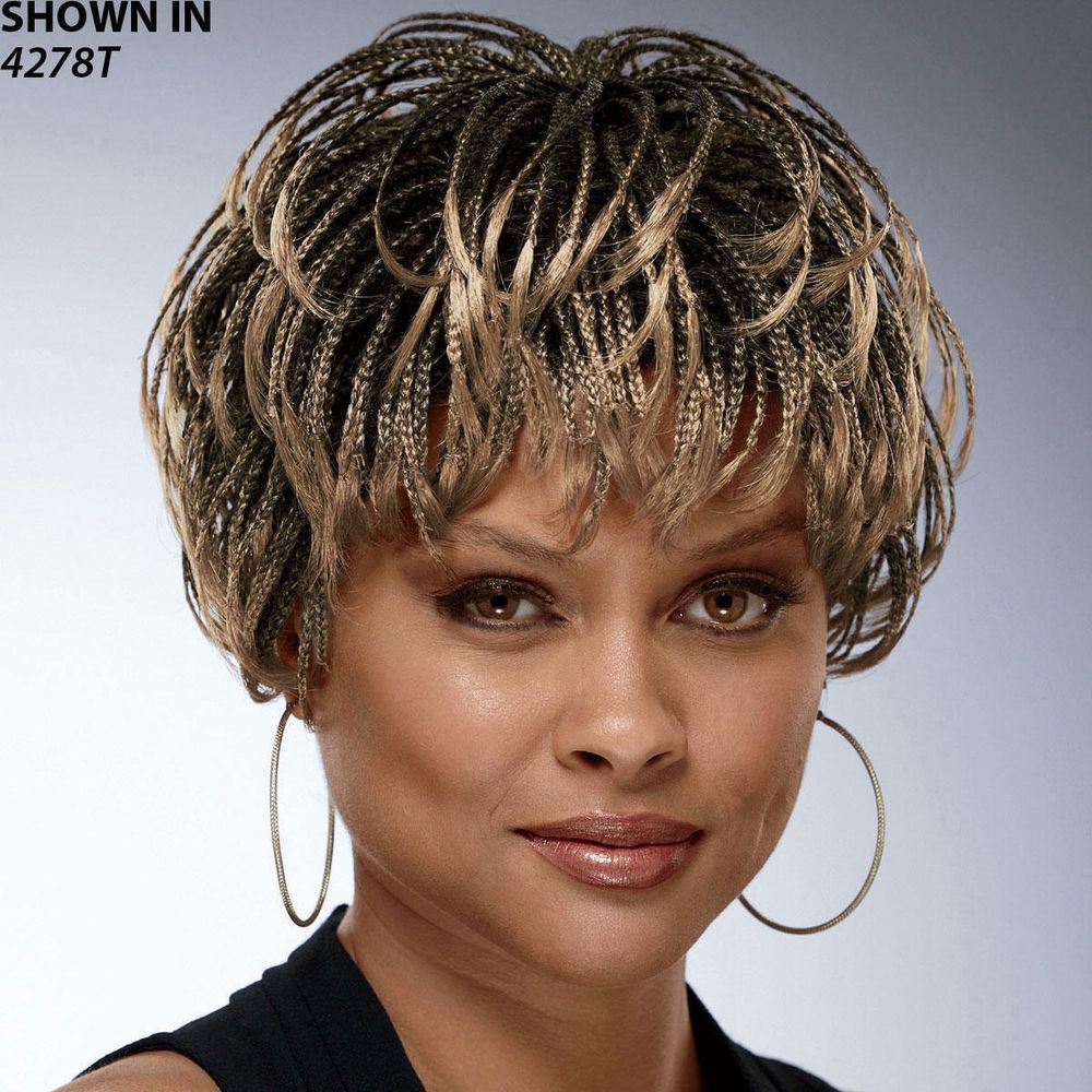 Chemical Fiber Female African Gradient Color Twist Braid Three-strand Dirty Wig Short Straight Hair