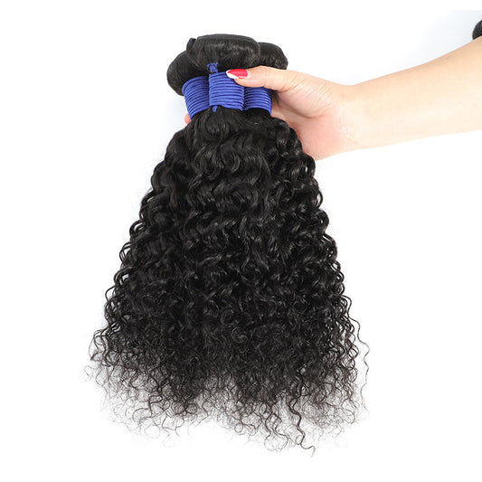 Natural Color Human Extension Wigs Overseas Real Hair Wig
