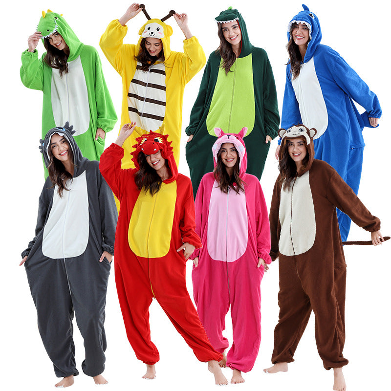 Polar Fleece Animal Modeling Jumpsuit Adult Middle Big Outfit Jumpsuit, Climbing Suit