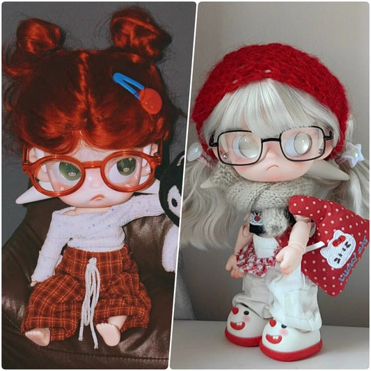 Red White Wavy Sister Doll Fiber Super Multiple Amount Can Cos Wig