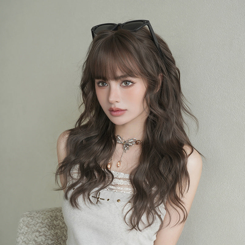 Female Curly Hair Egg Roll Full Top Chemical Fiber Simulated Wig Long Curls