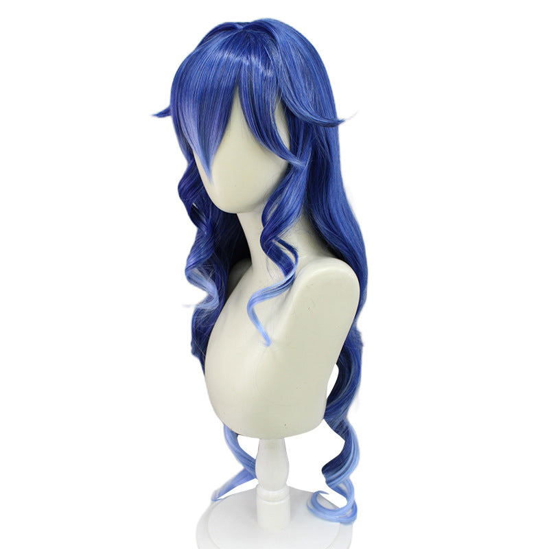 Gradient Color Long Curly Hair Double Cos Wig