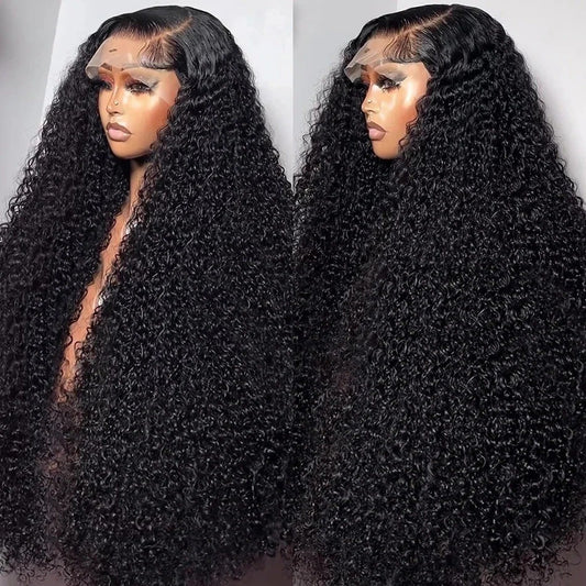 Women's Large Lace Front Middle African Small Wig Long Curls