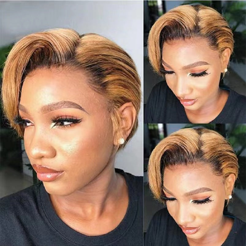 Women's Fashion Dyed Straight Synthetic Wigs Wig Short Curly Hair