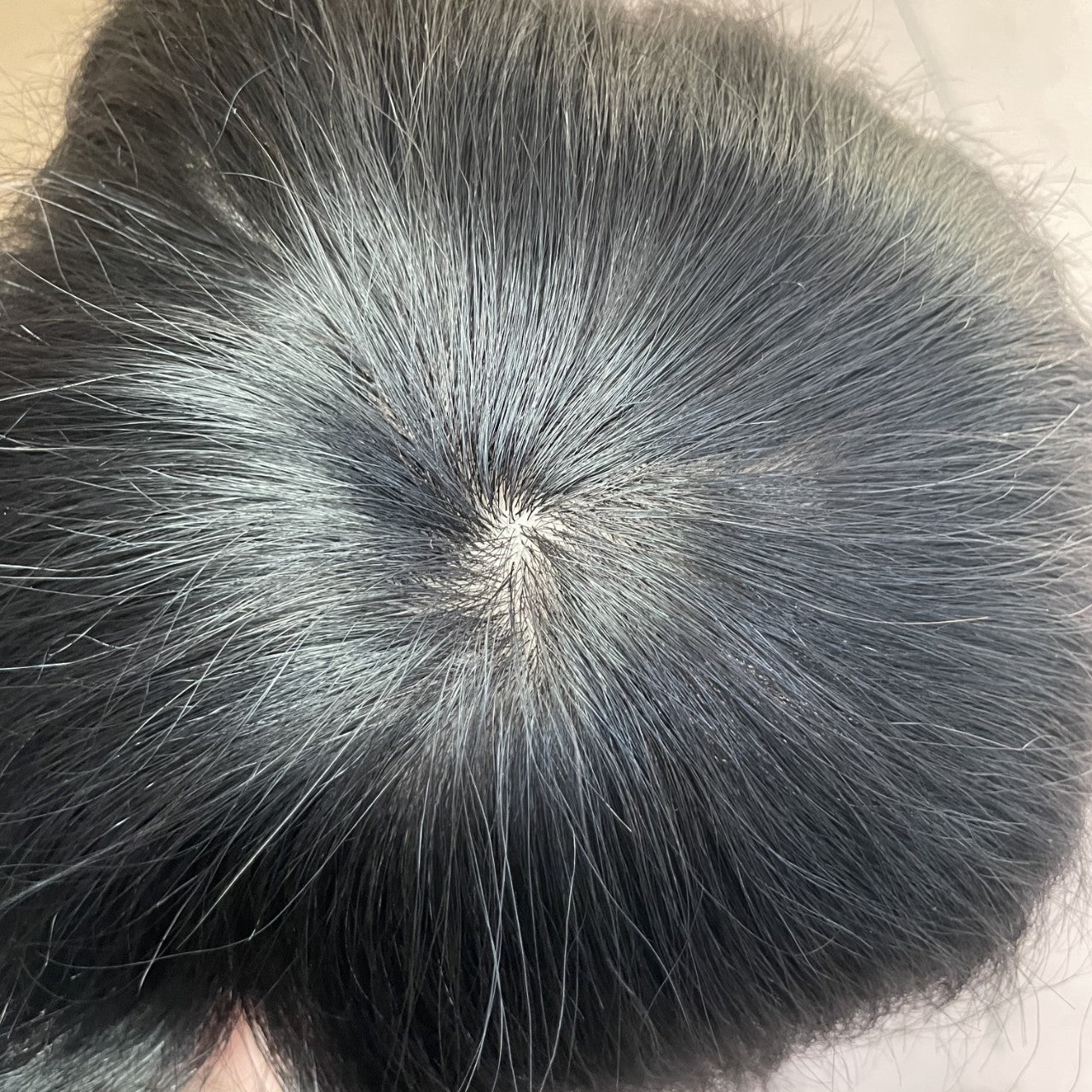 Men's Delivery Needle Full Real Human Hair Hand-woven Plus Rotation Natural Wig