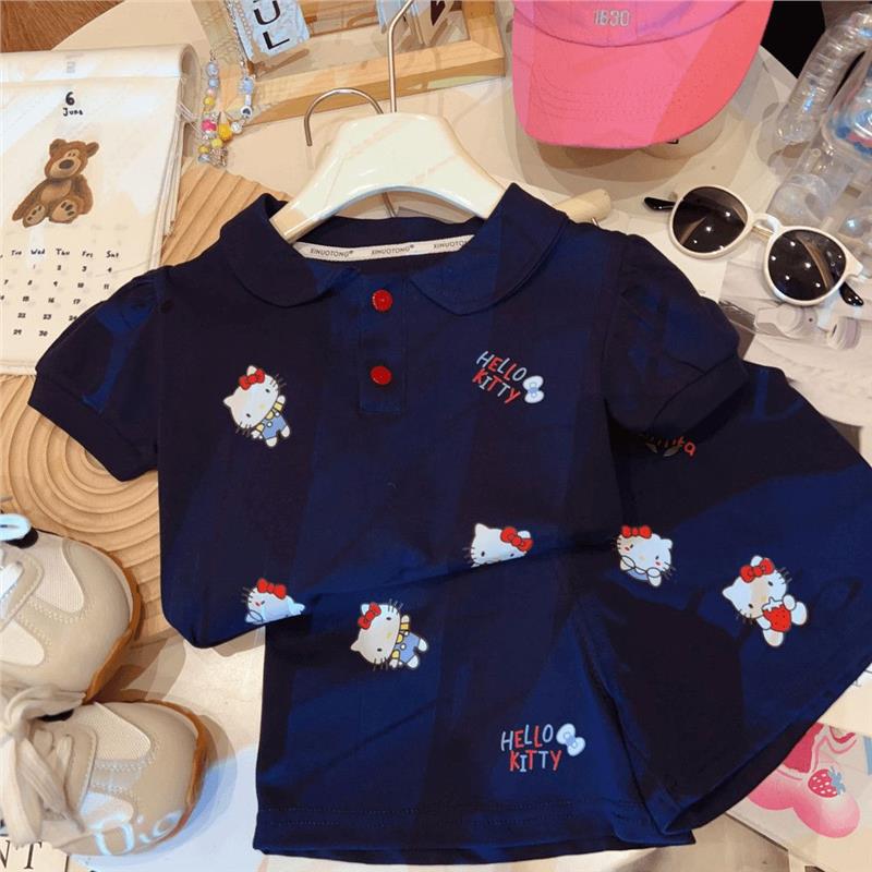 Short-sleeved Suit Summer Cartoon Korean Sports Casual Children's T-shirt