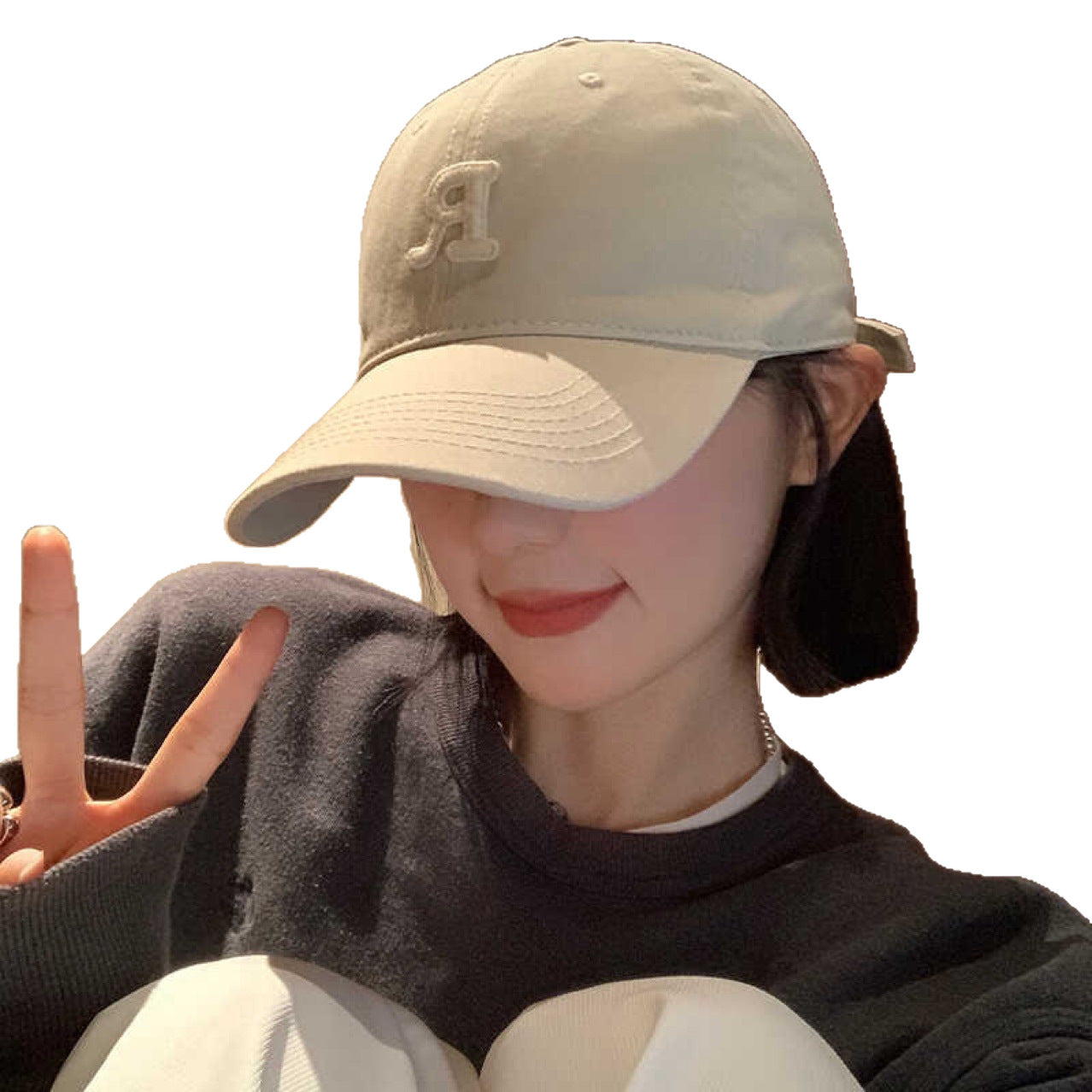 Integrated Female Baseball Peaked Cap Bald Head Chemotherapy Wig Short Straight Hair