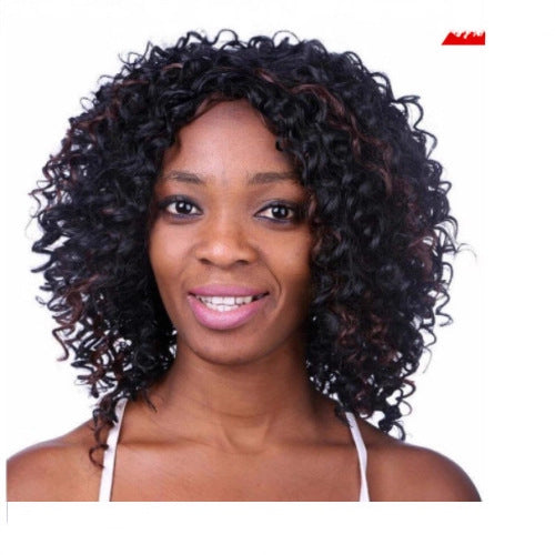Women's Small Volume African Fluffy Explosion Chemical Fiber Wig Short Curly Hair
