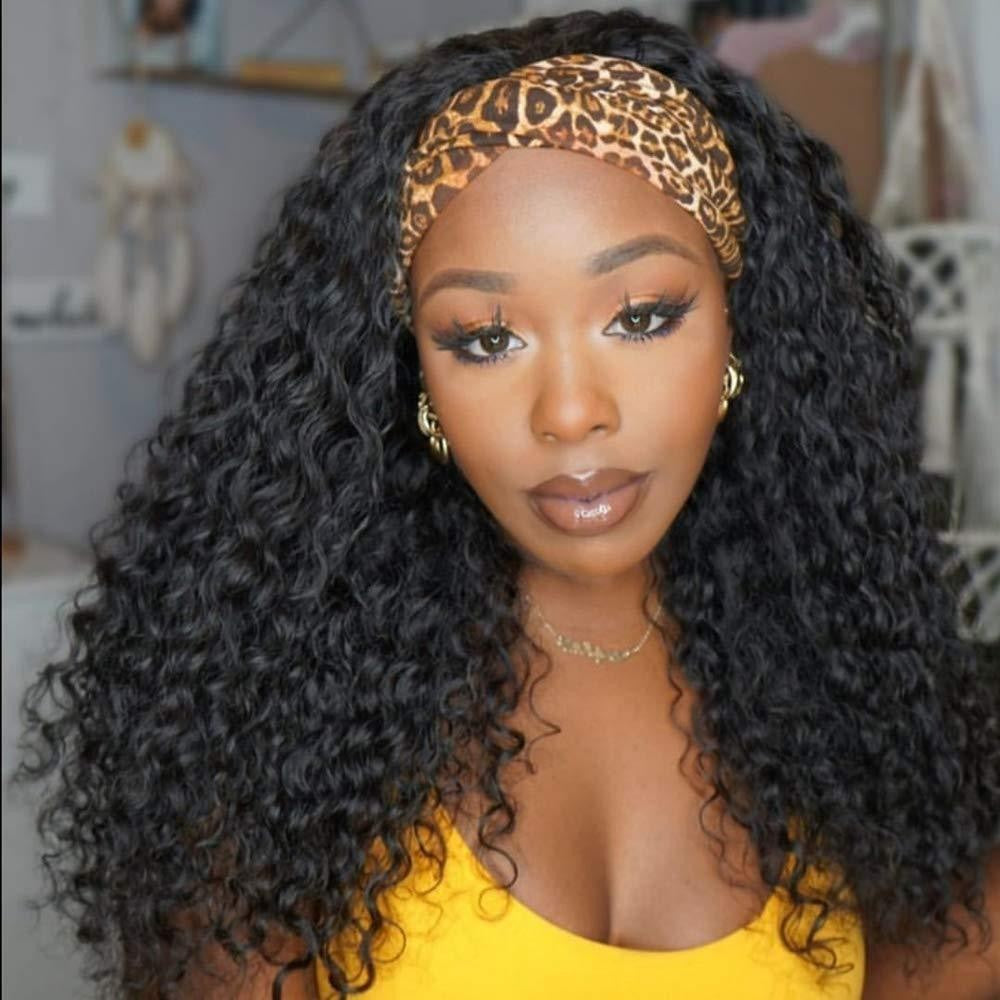 African Small Volume Afro Fluffy Hair Wig Long Curls