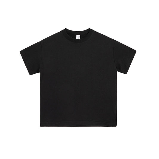 Children's Big Sports Round Neck Solid Color Children's T-shirt