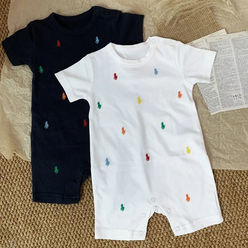 Babies Summer Thin Western Style Leisure Short Sleeves Infants Jumpsuit, Climbing Suit