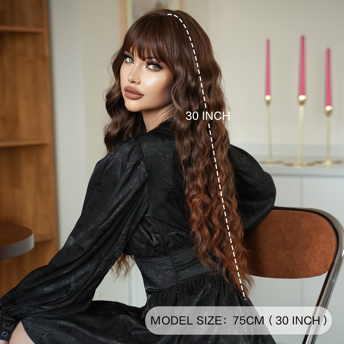 Water Wave Curly Hair Wavy Female Fiber Wig Long Curls